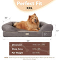 Load image into Gallery viewer, Orthopedic Dog Bed Lounge Sofa Removable Cover 100% Suede Mattress Memory-Foam with Bolster Rim Premium Prestige Edition