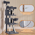 Load image into Gallery viewer, 68.5In Multi-Level Large Cat Condo with Sisal-Covered Platforms Scratching Board & Scratching Posts, Cozy Perches, Stable Cat Tower/Tree Pet Play House, Dark Gray