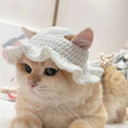 Load image into Gallery viewer, Cute Refined Cat Hat Elastic Autumn Winter Pet Hat Puppy Kittens Knitted Hat Party Photo Shoot Props Decoration Cat Accessories