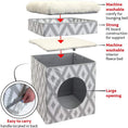 Load image into Gallery viewer, Large Cat Bed, Stackable Cat Cube, Indoor Cat House/Cat Condo, Cat Scratcher