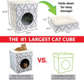 Load image into Gallery viewer, Large Cat Bed, Stackable Cat Cube, Indoor Cat House/Cat Condo, Cat Scratcher