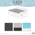 Load image into Gallery viewer, Winston Small Elevated Wooden Pet Bed with Plush Mattress, White