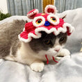 Load image into Gallery viewer, Cute Refined Cat Hat Elastic Autumn Winter Pet Hat Puppy Kittens Knitted Hat Party Photo Shoot Props Decoration Cat Accessories
