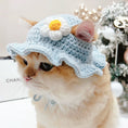 Load image into Gallery viewer, Cute Refined Cat Hat Elastic Autumn Winter Pet Hat Puppy Kittens Knitted Hat Party Photo Shoot Props Decoration Cat Accessories
