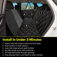Load image into Gallery viewer, Dog Car Seat Cover with Mesh Window, Heavy Duty Dog Seat Cover for Back Seat, Extra Padded Non-Slip Dog Hammock, Water-Resistant Back Seat Protector for Cars Trucks and Suvs (60" W X 64" L)

