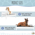 Load image into Gallery viewer, Winston Small Elevated Wooden Pet Bed with Plush Mattress, White
