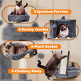Load image into Gallery viewer, 68.5In Multi-Level Large Cat Condo with Sisal-Covered Platforms Scratching Board & Scratching Posts, Cozy Perches, Stable Cat Tower/Tree Pet Play House, Dark Gray
