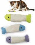 Load image into Gallery viewer, (3 Count) Fish Flop Crinkle Catnip Cat Toys - Multi Color, 3 Count
