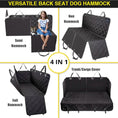 Load image into Gallery viewer, Dog Car Seat Cover with Mesh Window, Heavy Duty Dog Seat Cover for Back Seat, Extra Padded Non-Slip Dog Hammock, Water-Resistant Back Seat Protector for Cars Trucks and Suvs (60" W X 64" L)
