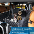 Load image into Gallery viewer, 6-In-1 Dog Car Seat Cover for Back Seat, Waterproof Dog Car Hammock 40/60 Split Dog Seat Cover with Mesh Window and Side Flap Pets Car Seat Protector Dog Backseat Cover for Car, SUV, Truck
