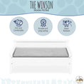 Load image into Gallery viewer, Winston Small Elevated Wooden Pet Bed with Plush Mattress, White
