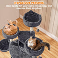 Load image into Gallery viewer, 68.5In Multi-Level Large Cat Condo with Sisal-Covered Platforms Scratching Board & Scratching Posts, Cozy Perches, Stable Cat Tower/Tree Pet Play House, Dark Gray
