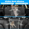 Load image into Gallery viewer, 6-In-1 Dog Car Seat Cover for Back Seat, Waterproof Dog Car Hammock 40/60 Split Dog Seat Cover with Mesh Window and Side Flap Pets Car Seat Protector Dog Backseat Cover for Car, SUV, Truck
