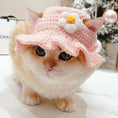 Load image into Gallery viewer, Cute Refined Cat Hat Elastic Autumn Winter Pet Hat Puppy Kittens Knitted Hat Party Photo Shoot Props Decoration Cat Accessories
