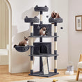 Load image into Gallery viewer, 68.5In Multi-Level Large Cat Condo with Sisal-Covered Platforms Scratching Board & Scratching Posts, Cozy Perches, Stable Cat Tower/Tree Pet Play House, Dark Gray
