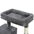 Load image into Gallery viewer, 56" Cat Tree for Indoor Cats Cat Condos for Adult Cats with Padded Plush Perch and Cozy Basket Cat Tower for Large Cats , Gray
